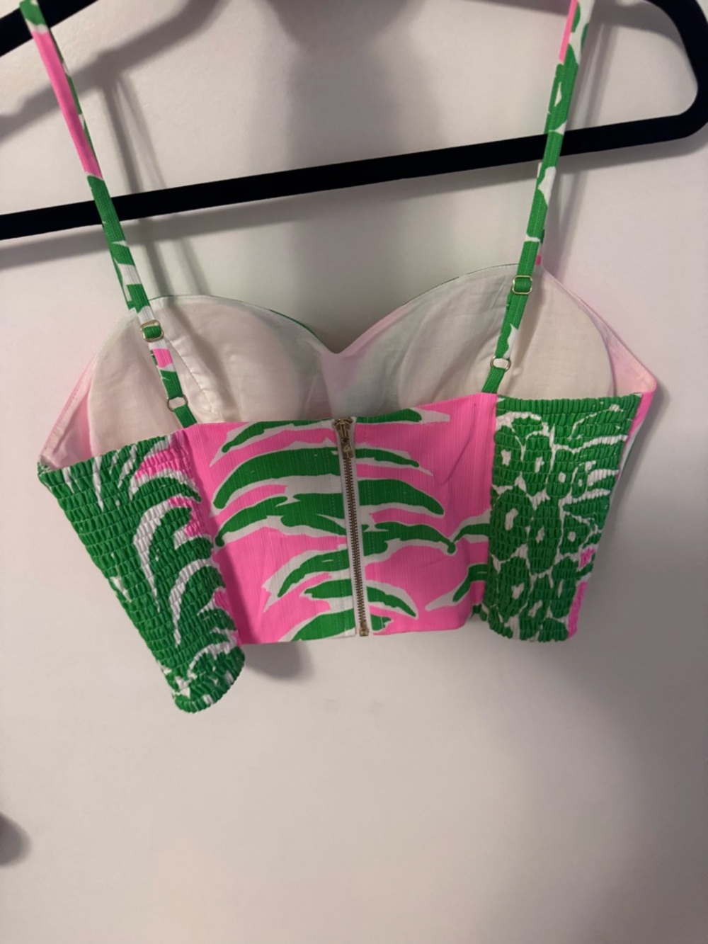 Lilly Pulitzer Pink & Green Tropical Print Crop Top and Skirt Set - Picture 5 of 5